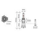 Kit de conversión de faros LED H4 con cabezal de cobre STEDI