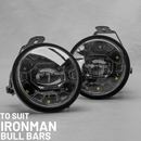 Luz antiniebla LED/DRL STEDI compatible con defensa delantera Ironman - Color negro