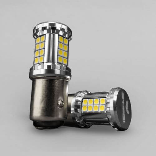 Jtech 2x 1157 BAY15D 33 SMD 2835 White LED Bulb Signal Light