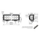 Barra de luz de doble fila STEDI ST4K de 14 pulgadas y 24 LED