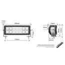 Barra de luz de doble fila STEDI ST4K de 8 pulgadas y 12 LED