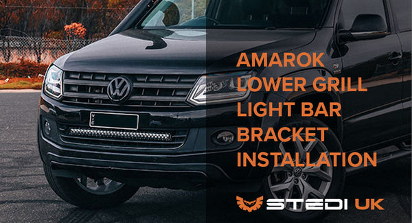 How do I install my VW Amarok Lower Grill Light Bar Bracket?