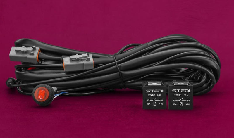 Stedi 4 x Connector(Quad) Plug & Play High Beam Wiring Harness