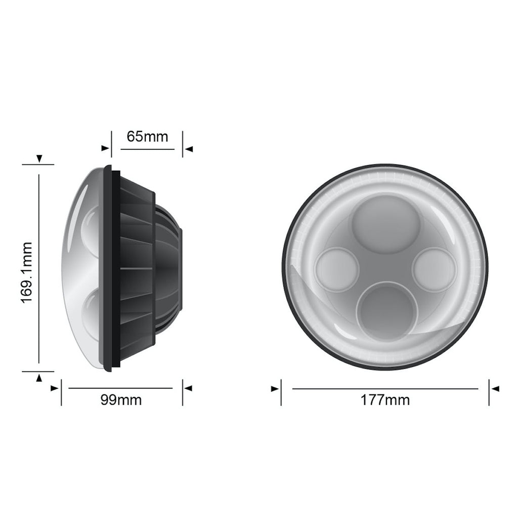 Iris Led STEDI 7-inch Iris LED Headlight