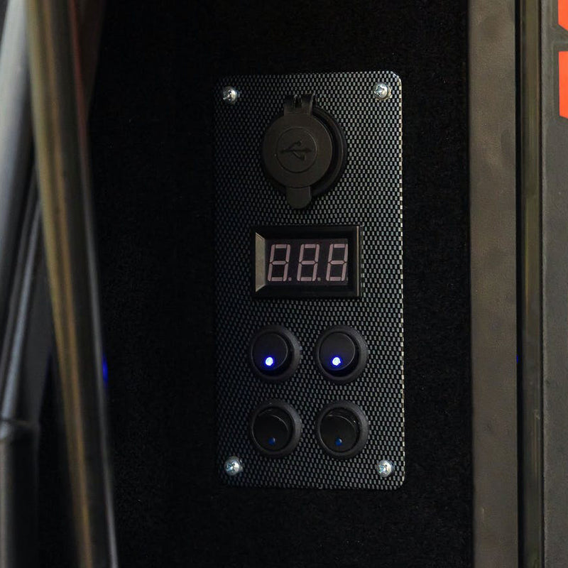 STEDI Carbon Switch Panel With USB And Digital Volt Meter